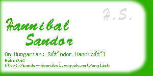 hannibal sandor business card